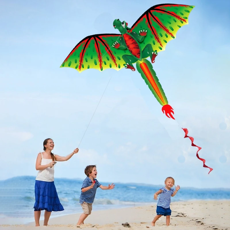 

3D Large Soft Dinosaur Shape Beach Kites with Line Reel Frameless Entertainment