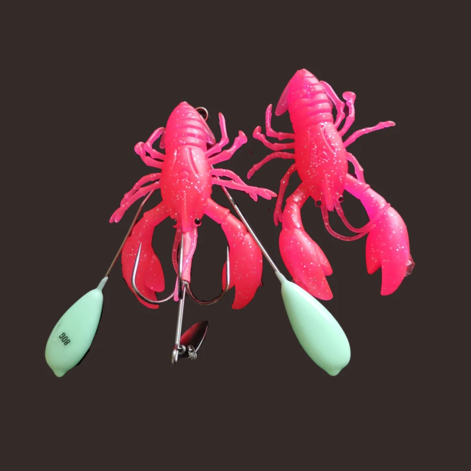 

SWOLF Soft Fishing Lobster Bait 80G/100G 6colors Silicon Soft Artificial Bait Fishing Shrimp Bait Fishing Tackle