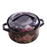 ceramic casserole korean black soup pot 4l saucepan large stew pan household kitchen supplies cookware pots for cooking