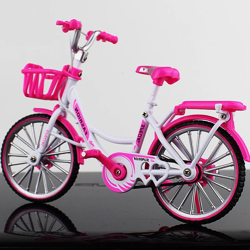 Lady bike Pink Складные мини-Пальчиковые игрушечные велосипеды, милые литые горные велосипеды, модель велосипеда, технический декор, отличные игрушечные велосипеды для детей - Цвет: Lady bike Pink
