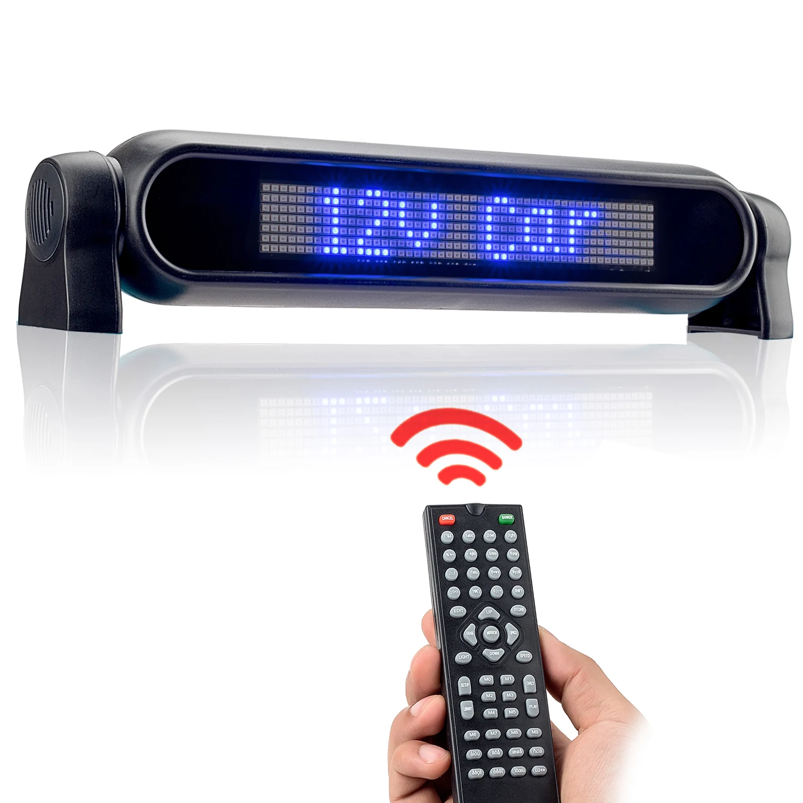 

12V LED Car Sign 12*72 Dots Matrix Remote Control Programmable Multilingual Taxi Store Advertising Display Board