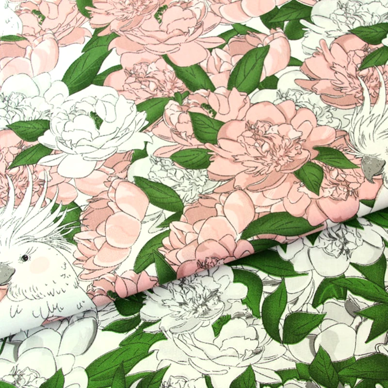 

Floral Cotton twill fabric for DIY bedding cloth Sewing patchwork quilting and fashion dress making fabrics