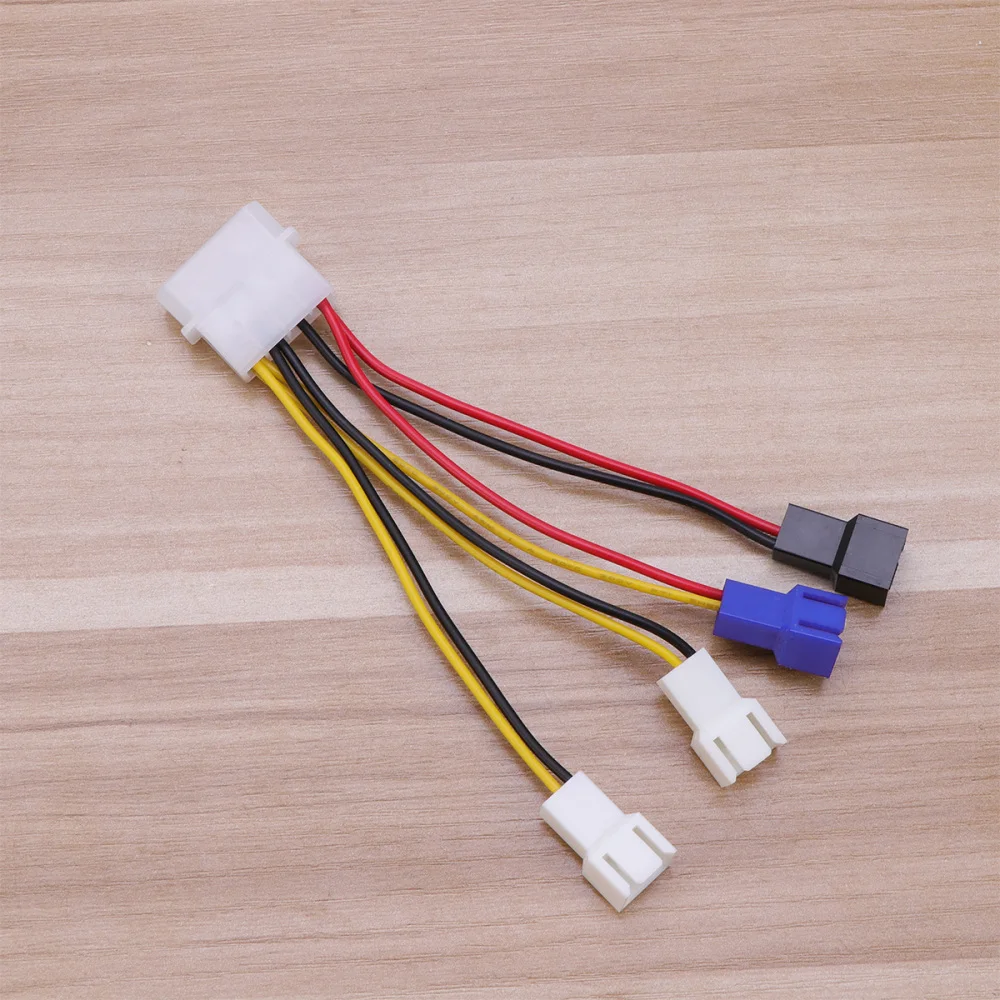 

4 Pin to 3 Pin PC Computer CPU Fan Connector Cooling Reduce Resistor Noise Extension Cable Deceleration Line Cord Wire for PC