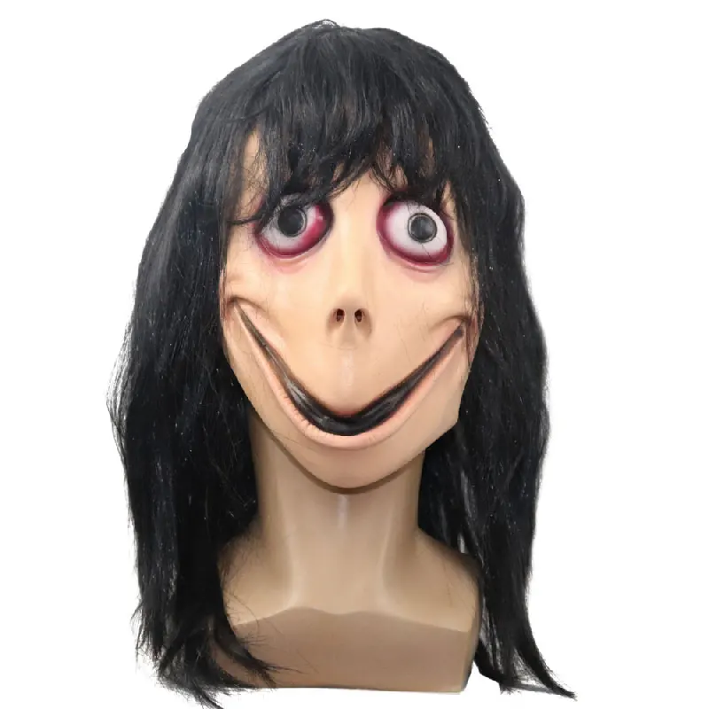 Halloween Mask For Woman Latex Momo Horror Anonymous Cosplay Headgear Props Party Supplies |