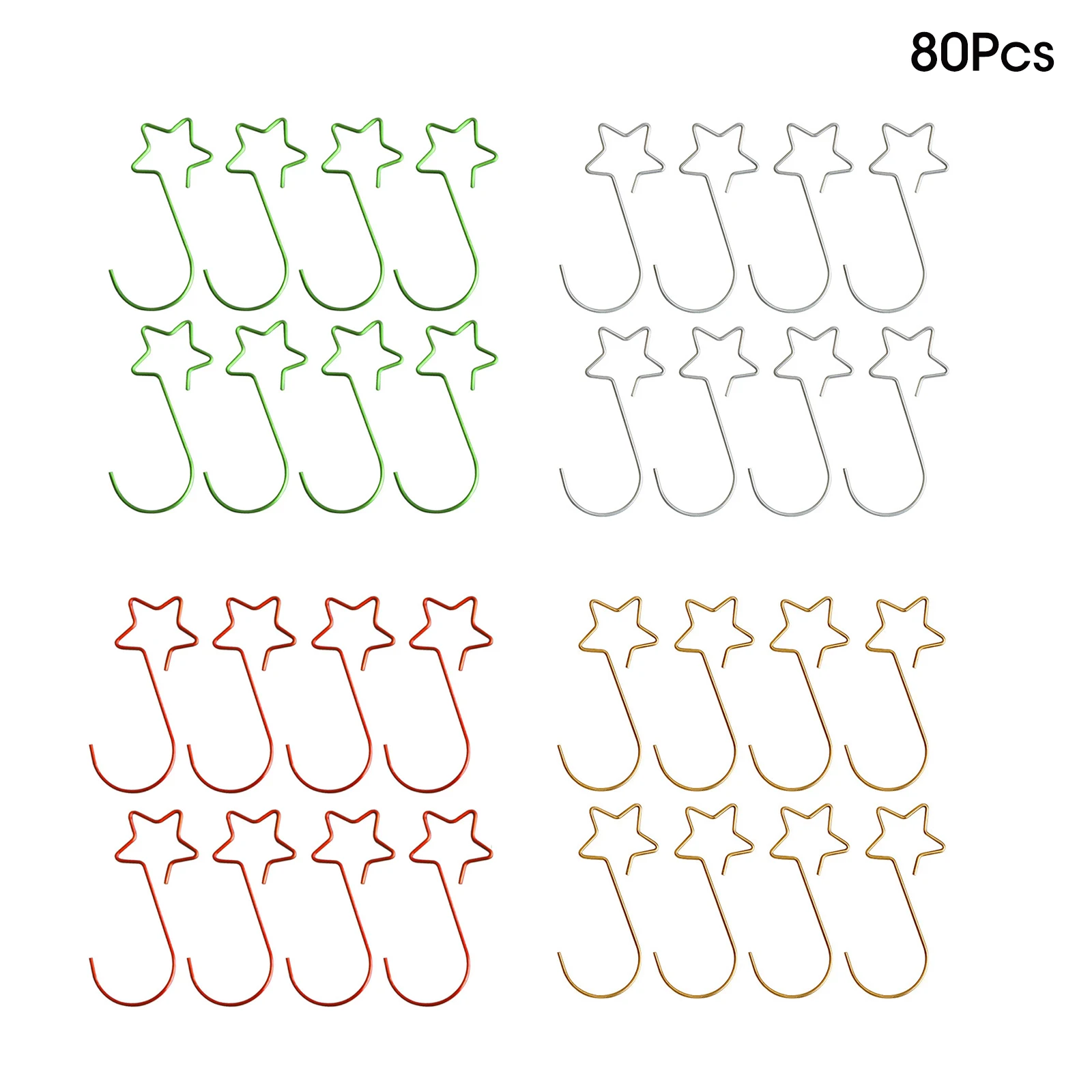 

80pcs Christmas Ornament S-shaped Hooks Mini Christmas Wreath Hooks For Hanging Xmas Tree Decoration High Quality Metal