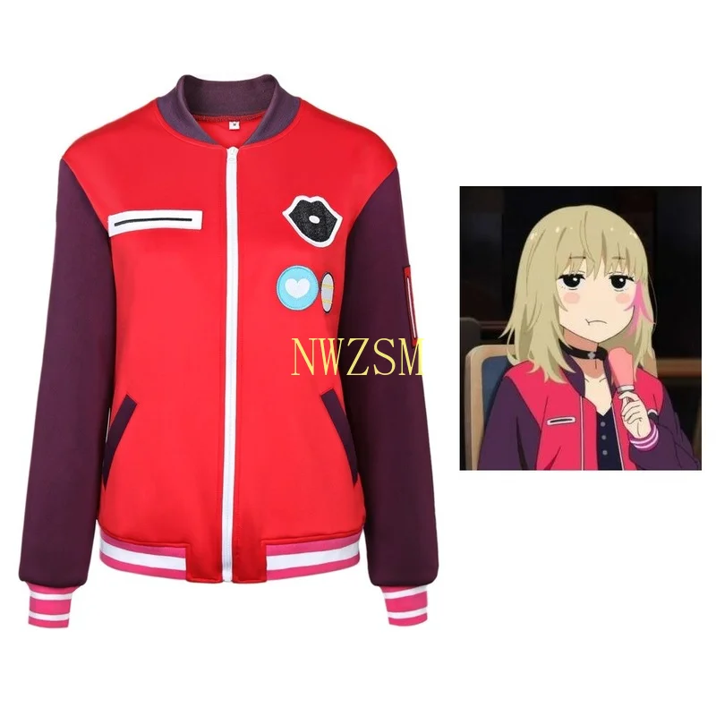 

Anime WONDER EGG PRIORITY Kawai Rika Jacket Same Type Kawai Cosplay Costume Red Jacket High Quality Coat Daily Outfits