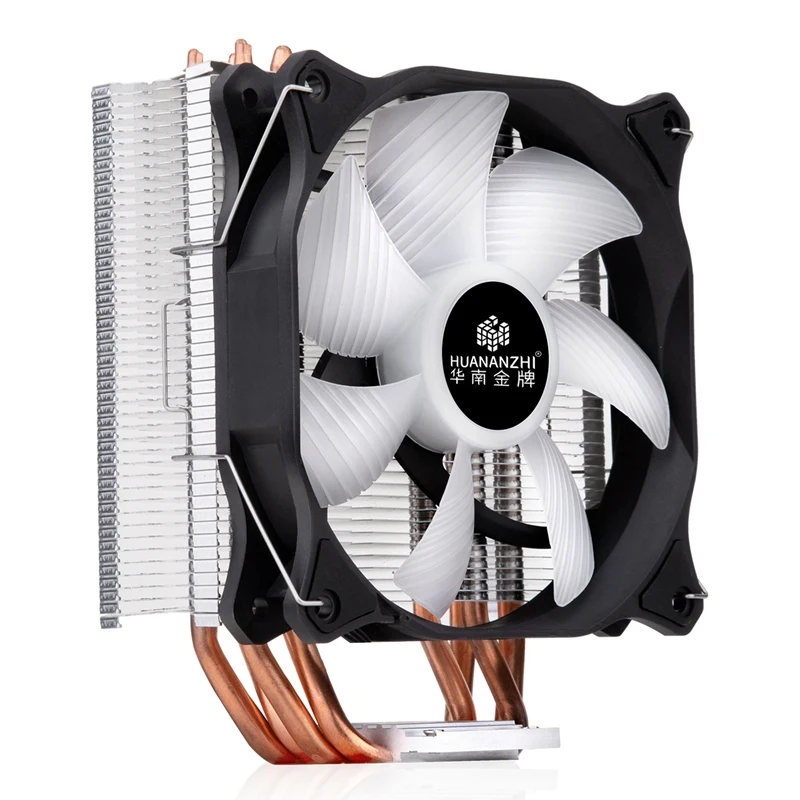 

HUANANZHI Lce A500 Four Copper Tube Single Fan Desktop Motherboard CPU Radiator X79 X99LED Silent Fan