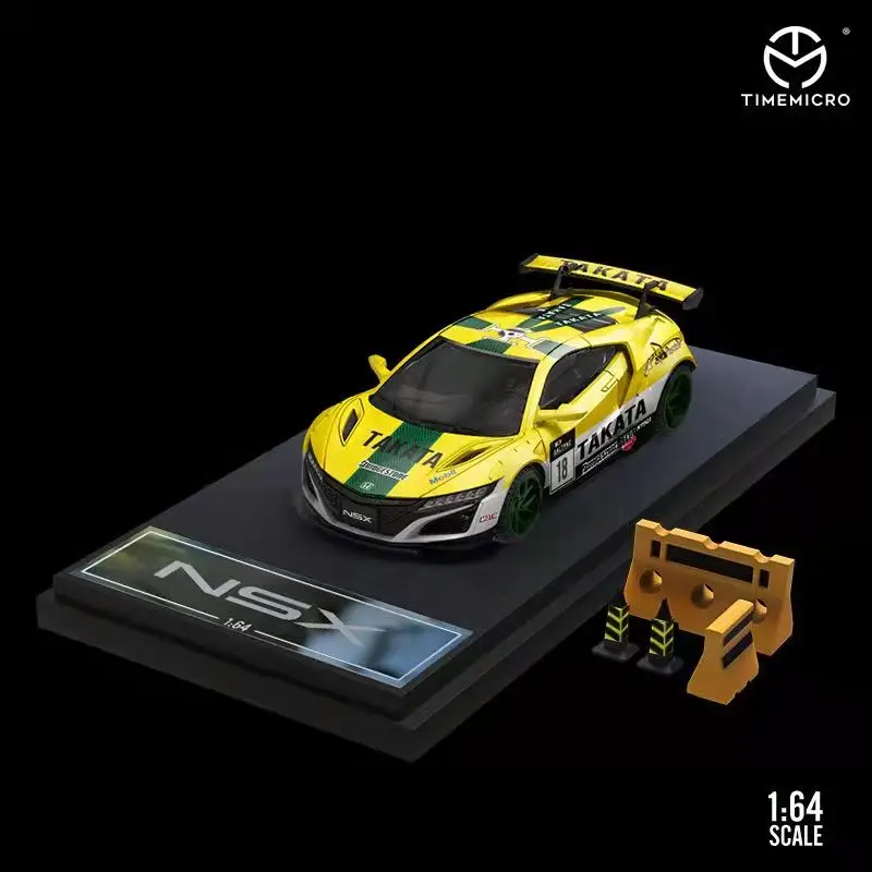 Время Micro 1:64 модель автомобиля NSX Takata коллекция литых автомобилей
