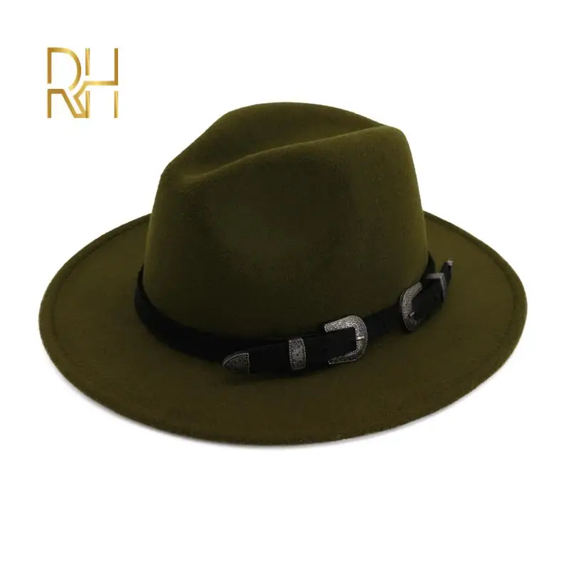 Шляпа-трилби Женская шерстяная с широкими полями и поясом | Аксессуары для одежды