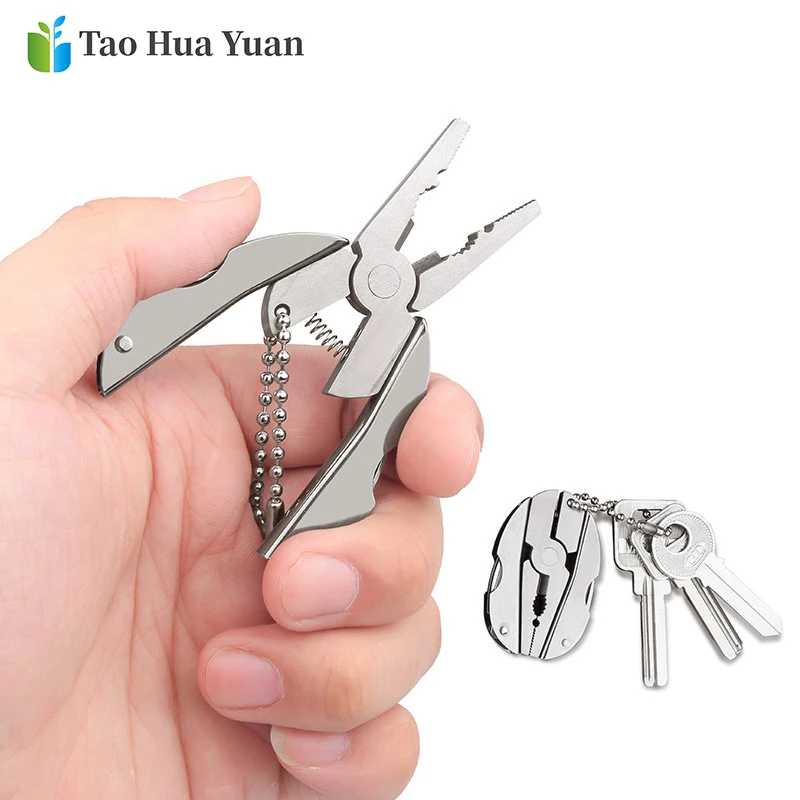 Портативные/многофункциональные складные плоскогубцы Mini EDC 2CR13 складной нож