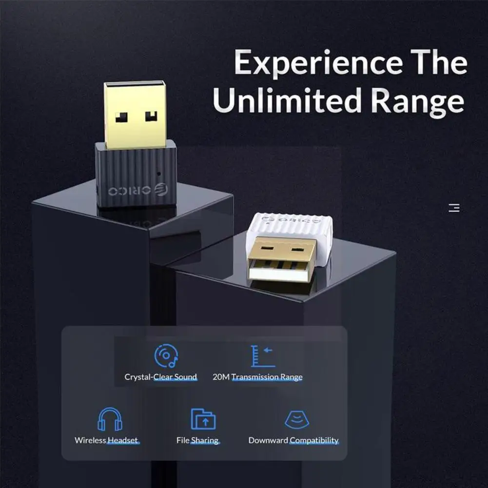 

ORICO BTA-508 USB Bluetooth Adapter 5.0 Computer Free Drive Transmitter Receiver For PC Speaker Mouse Laptop G6J7