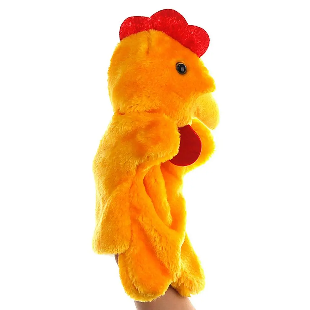 

27 см Петух Курица животное плюшевая кукла ручной перчатка кукол Интеллектуальная Детская игрушка в подарок