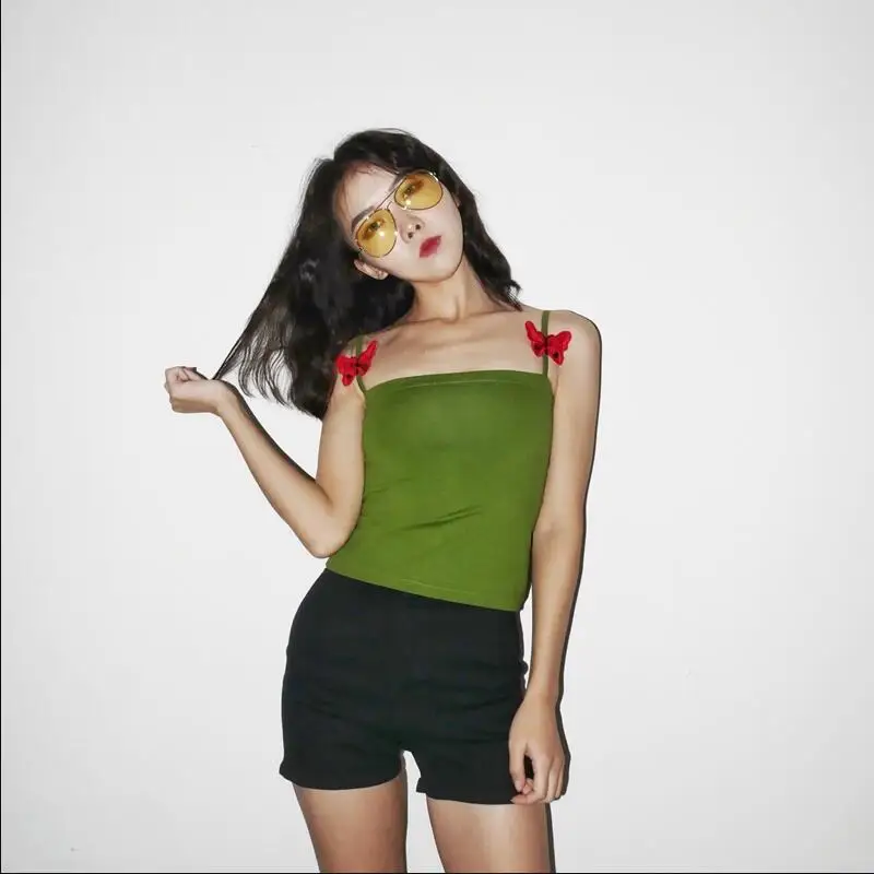 Женский винтажный топ с вышивкой короткий облегающий Топик фиолетовыми