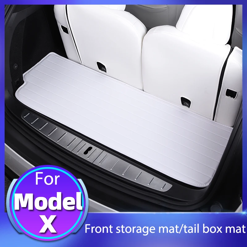 

Trunk Mat For Tesla Model X Front Storage Mat Leather Dirt Proof Waterproof Pad Tail Box Mat Protection Accessories