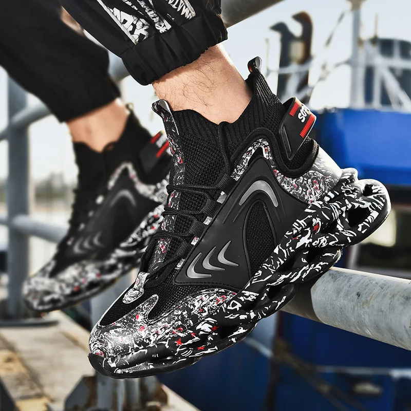 Мужские кроссовки для бега большого размера высокоскоростные уличные