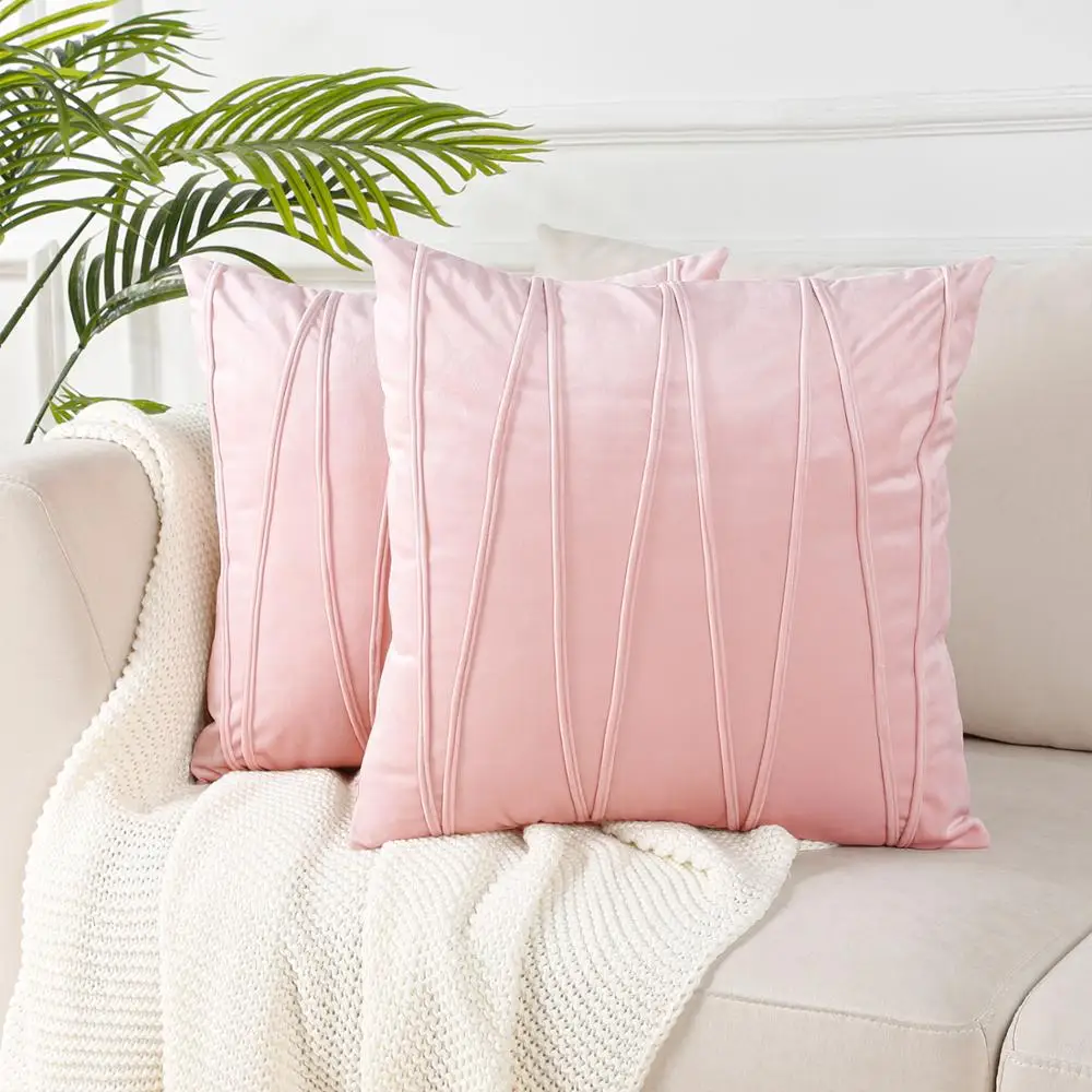 Рождественские мягкие бархатные наволочки в полоску чехлы для подушек