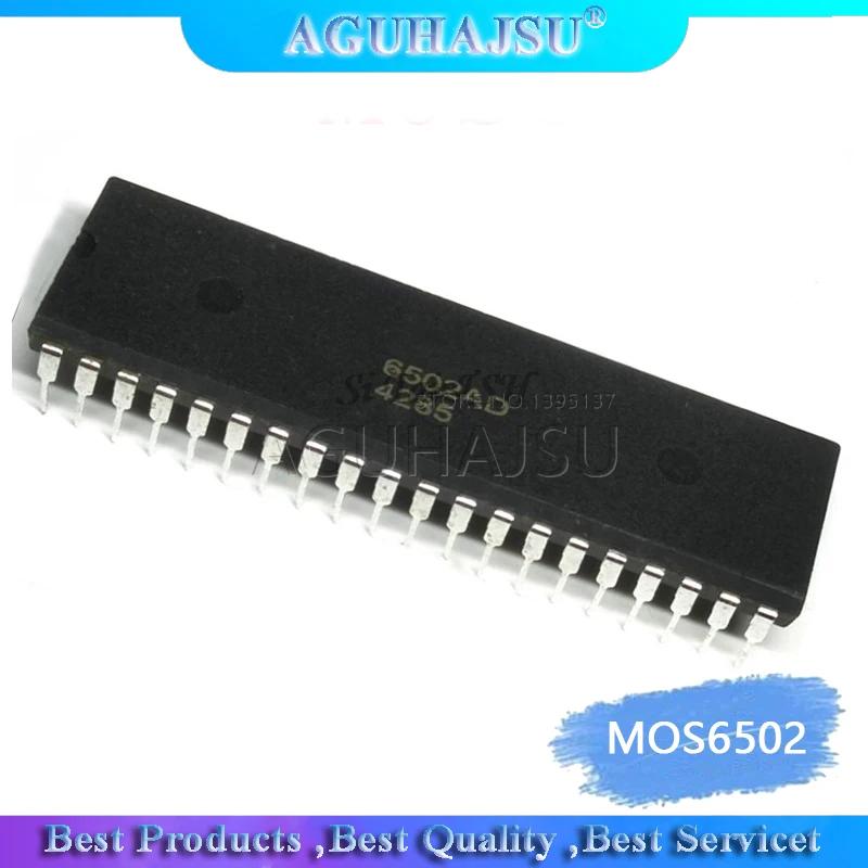 1 шт./лот Mos 6502 MOS6502 6502AD R65C02AP MOS-6502 6502B = UM6502 SY6502 DIP-40 | Электронные компоненты и