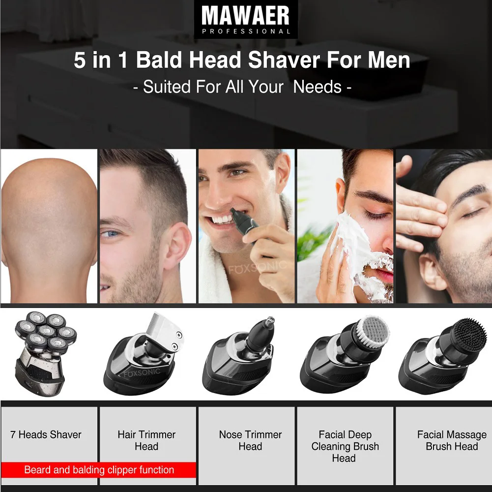 Бритвенный станок MAWAER бритвенный для мужчин влажная и сохнущая головка 7D