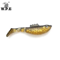 w p e soft lure 5pcspack 100mm artificial fishing bait 3d eyes soft shake body t tail swimbaits wobblers fishing tackle baits