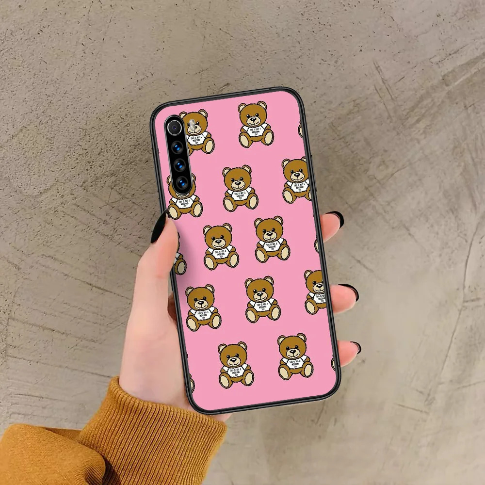 

Italy Luxury Brand Bear Phone Case For Xiaomi Redmi Note 7 8 8T 9 9S 4X 7 7A 9A K30 Pro Ultra black Prime Silicone Back Soft