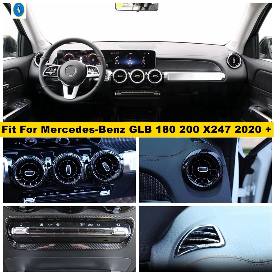 

Dashboard Middle / Side AC Air Conditioning Vents Decoration Ring Cover Trim Fit For Mercedes-Benz GLB 180 200 X247 2020 - 2022