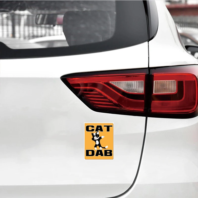 13 см x 10 4 для Dab Cat Dabbing забавные автомобильные наклейки Знак мультфильм RV VAN 3D DIY