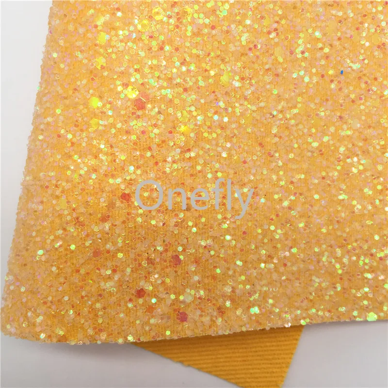 Onefly желтая массивная блестящая кожа искусственная ткань простыни мини рулоны