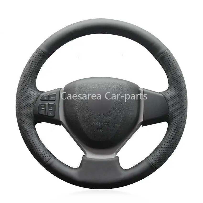 

For Suzuki Vitara 2015 hand-sewn steering wheel cover black artificial leather