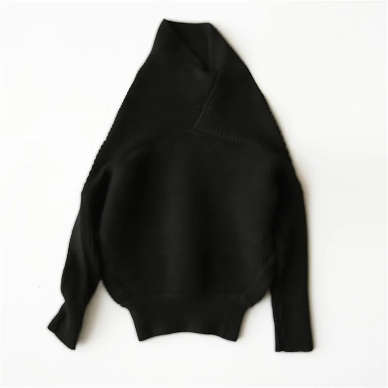 Кашемировый джемпер с высоким воротом зимние свитера рукавами летучая мышь и