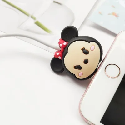 Mickey Защитный кабель с мультипликационным принтом, защитный чехол для iPhone 8 Plus 4, 4S, 5, 5S, SE, 5C, 6, 6 S, 7 X, Xs, Max, XR, чехол для iPhone 7 Plus - Цвет: Mickey