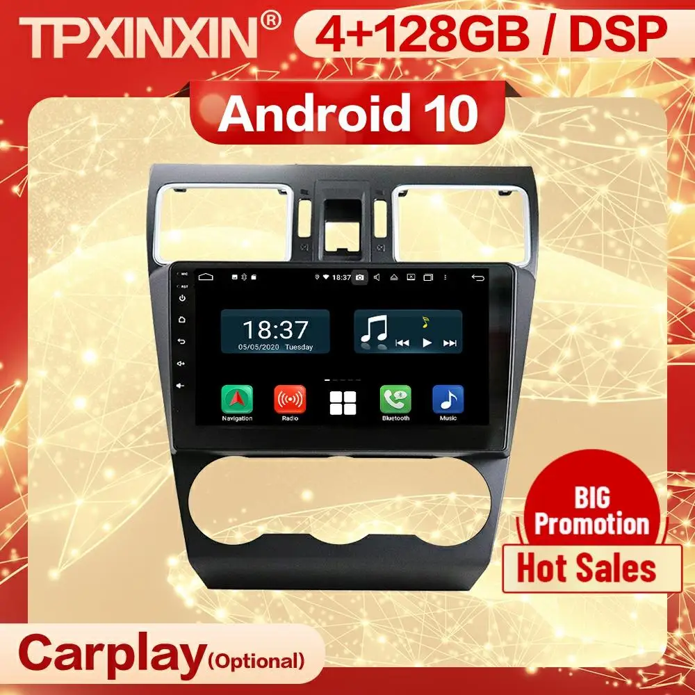 Мультимедийный стереоприемник Carplay 2 Din Android для Subaru Forester 2015 2016 2017 2018 GPS радио