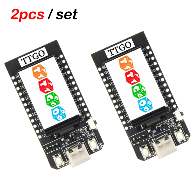 2 шт./компл. TTGO T-Дисплей ESP32 Wi-Fi и Bluetooth модуль макетная плата для Arduino 1,14 дюймов ЖК-дисплей Управление доска