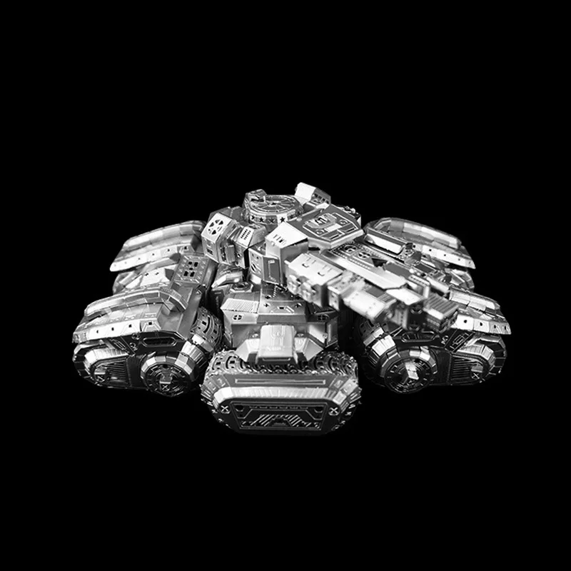 Полностью Металлическая Нержавеющая сталь DIY собранная модель 3D головоломка StarCraft Terran Tank