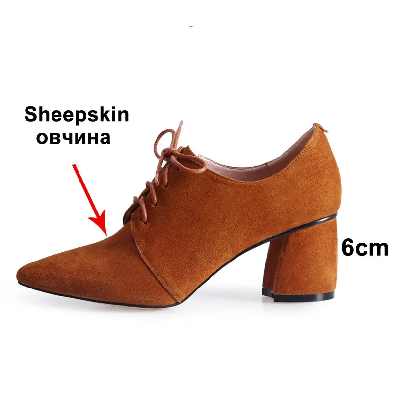 Meotina/женские туфли-лодочки на высоком каблуке Детские замшевые туфли-Дерби