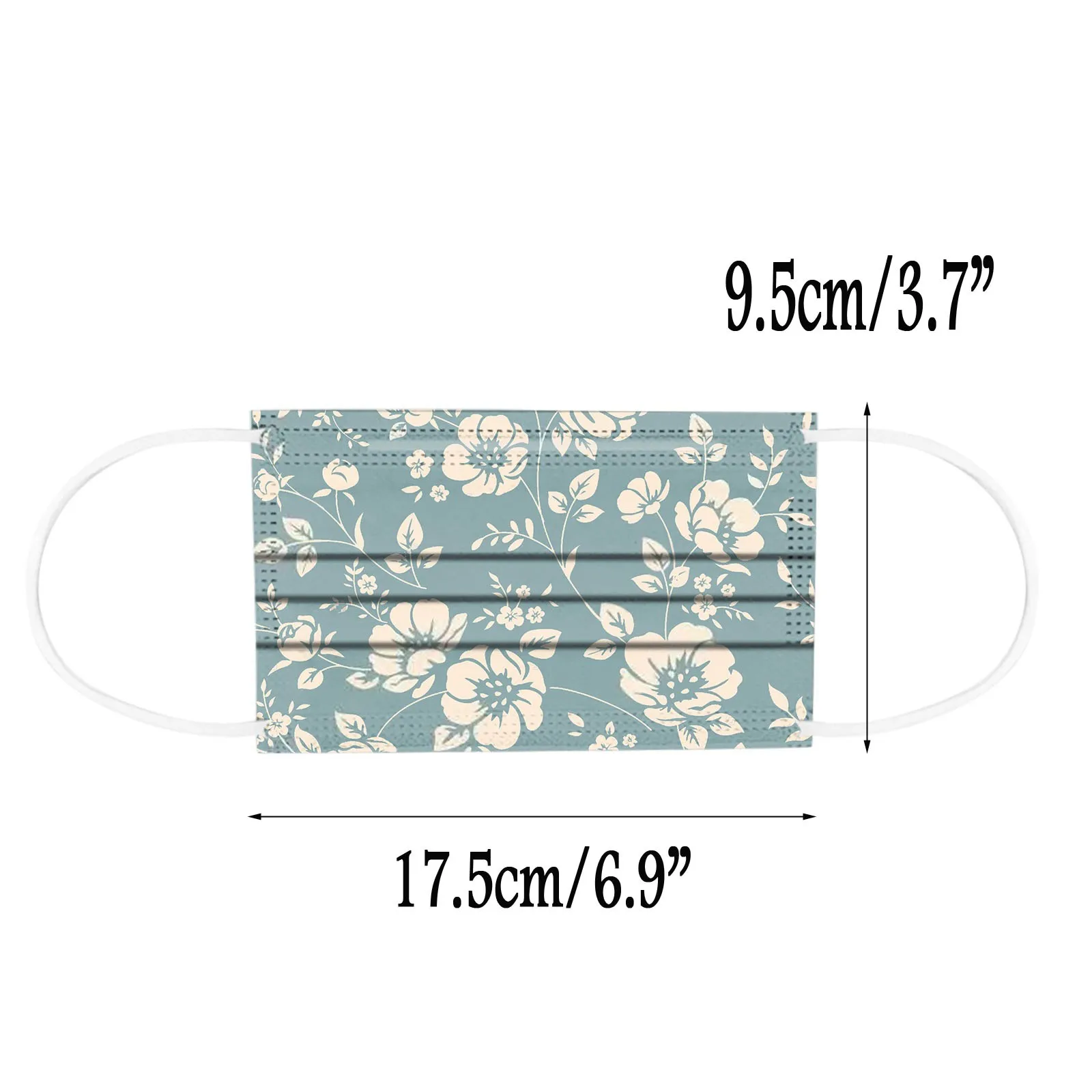 

10PC Disposable Mask Adults Flower Print Protective Mascarillas Three Layer Dustproof Non-woven Fabric Face Mask Mascarillas