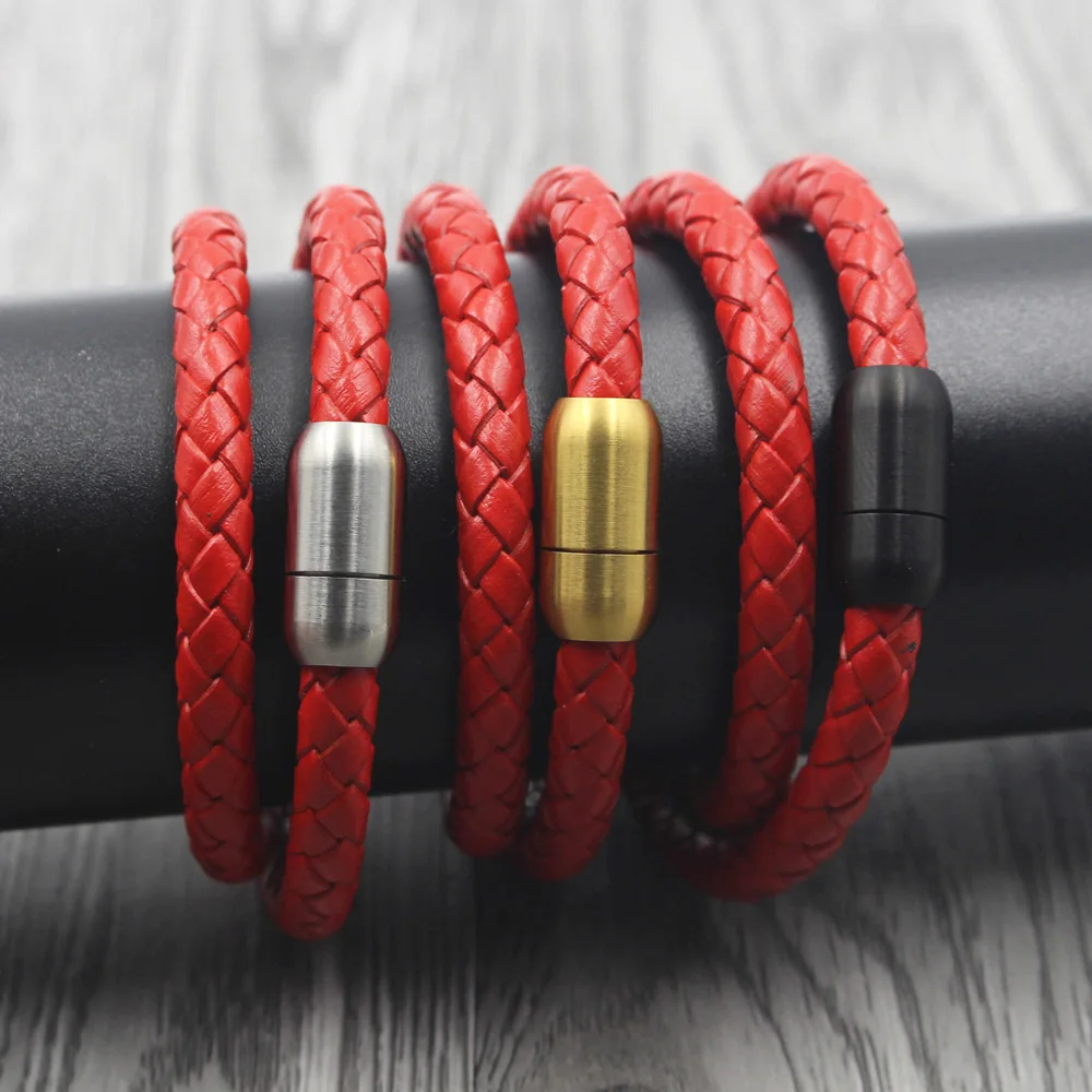 Браслет FIREBROS из натуральной кожи с двухслойной оплеткой Серебристый браслет