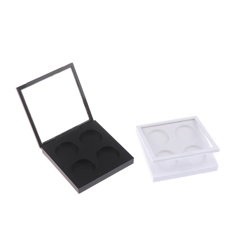 

1 шт. 4 ячейки, круглая палитра, коробка для хранения макияжа глаз для женщин, девочек, начинающих, пустая тарелка для теней, «сделай сам», тени...