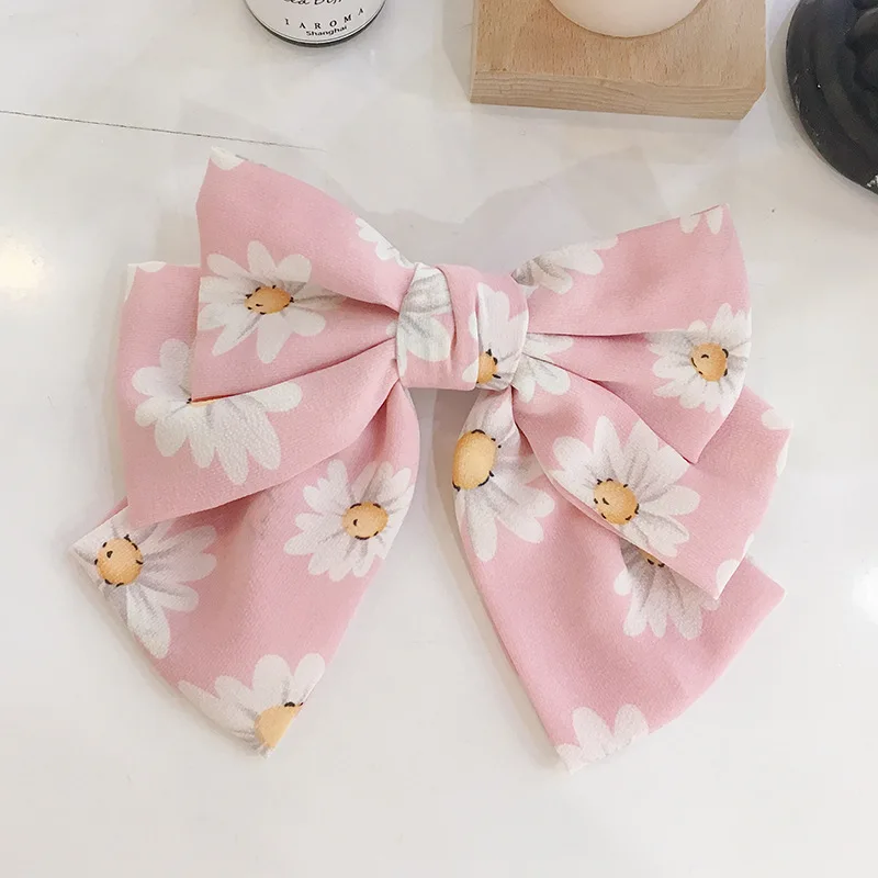 B3 Качественная шифоновая трехслойная заколка с бантом для волос больших и больших девочек, женские аксессуары для волос - Цвет: B3