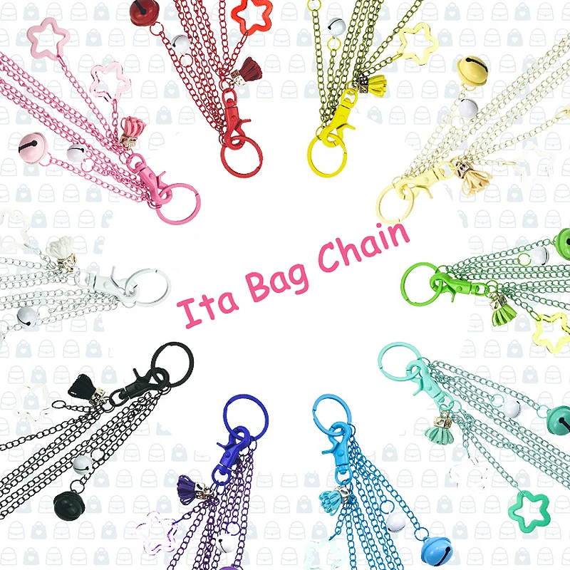 

Ita Bag JK Uniform Chain Accessories Decoration Candy Colors Stars Bells Adjustable DIY Bag Chain Hanging Chain for Ita Bag