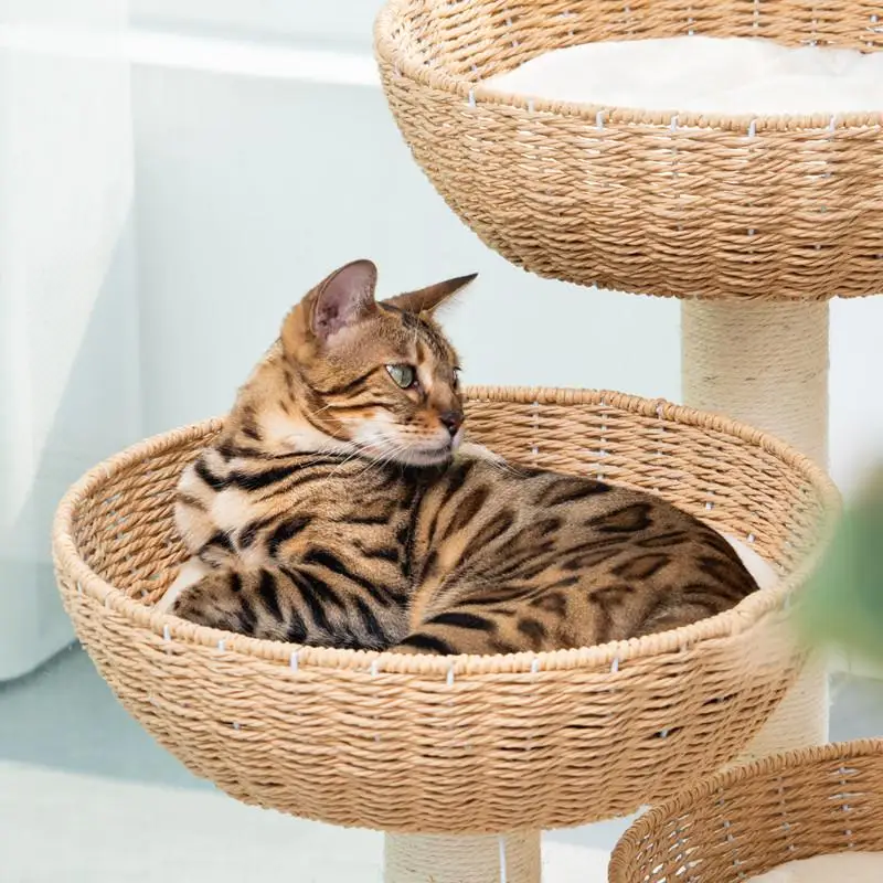 Ткацкое кошачье гнездо палатка для одного кота сизальная кошачья доска царапин