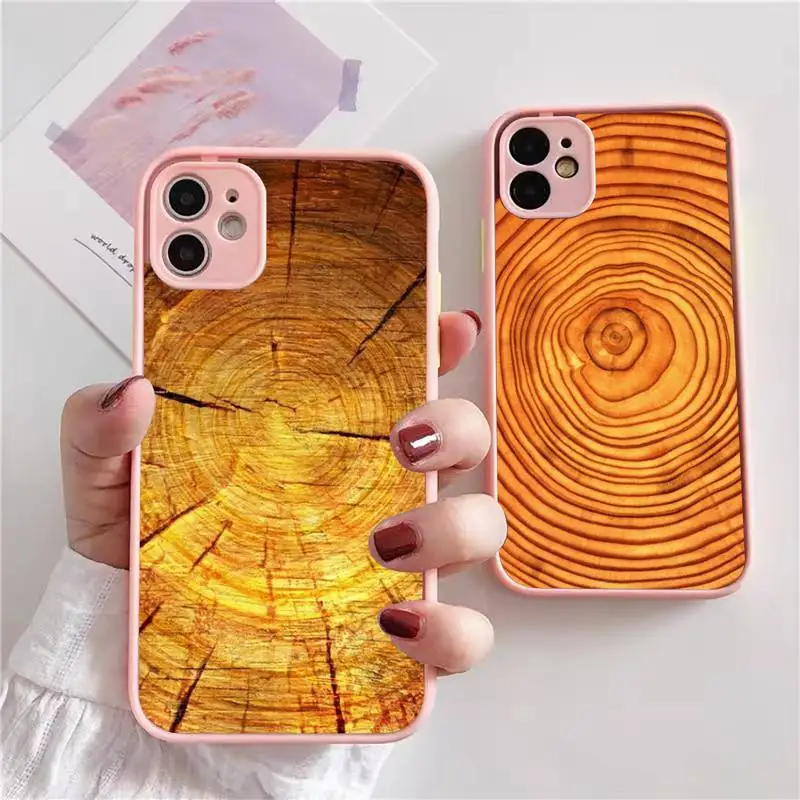 

Pattern Wood Textures Phone Case For iphone 13 12 11 xr xs x 7 8 pro max Light pink Soft TPU Silicone Clear Case