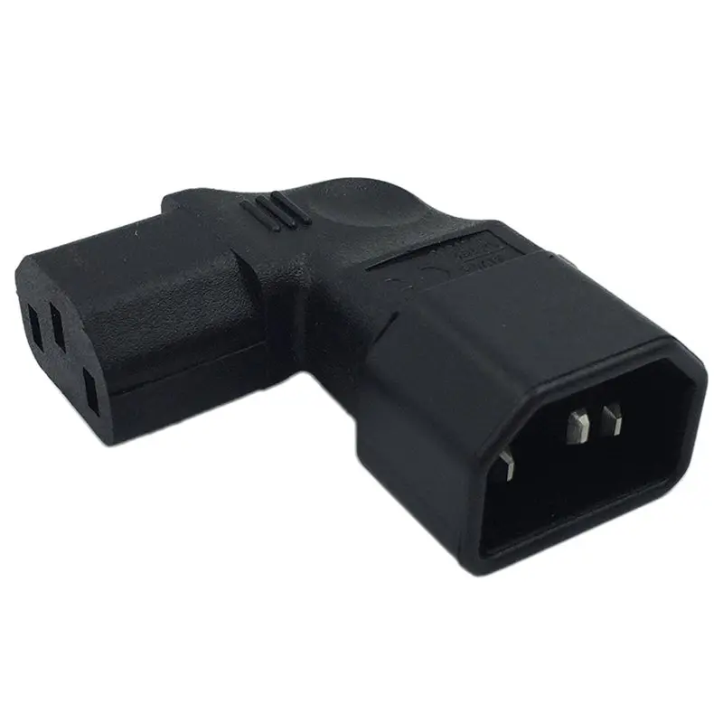 Правый угол IEC 320 C14 3 контактный разъем для C13 женский PDU PSU UPS Мощность удлинитель