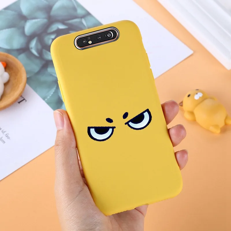017 Yello ТПУ чехол для samsung Galaxy A80 силиконовый милый для samsung задняя крышка A 80 A805F A50 A70 A10 A20 A10S A40 протектор черный - Цвет: 017