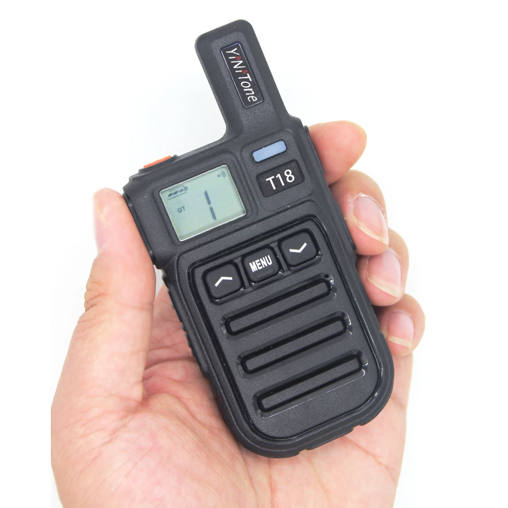 YiNiTone T18 Mini PMR Walkie Talkie PMR446 PMR 446 Radio VOX Handsfree FRS Two Way Radio with Vibration Wireless Cloning