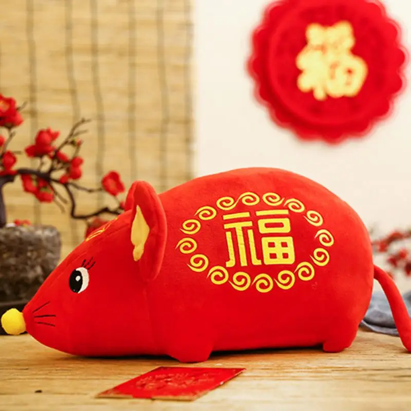 2020 игрушка талисман новогодняя крыса плюшевая кукла мягкая мышка Новогоднее