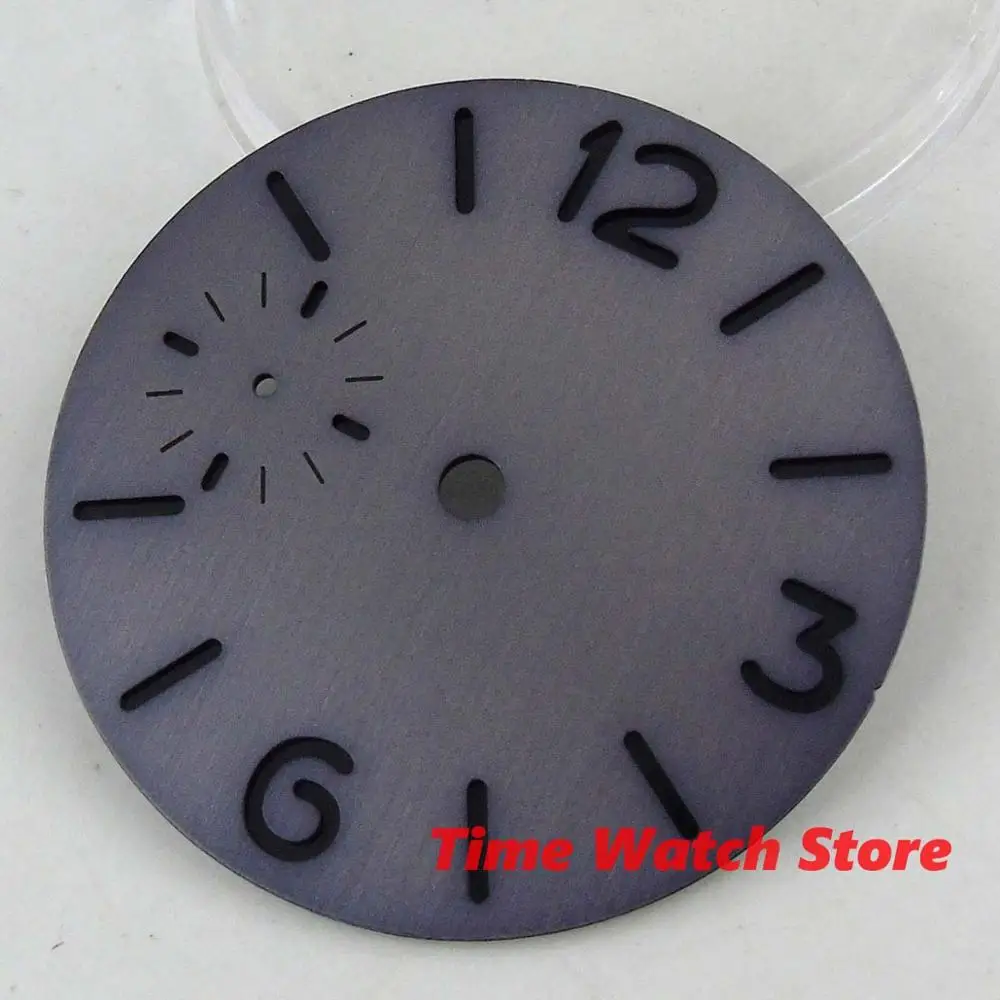 37 5 мм Серый Черный Бежевый Сэндвич Циферблат черный светящиеся знаки fit eta 6497