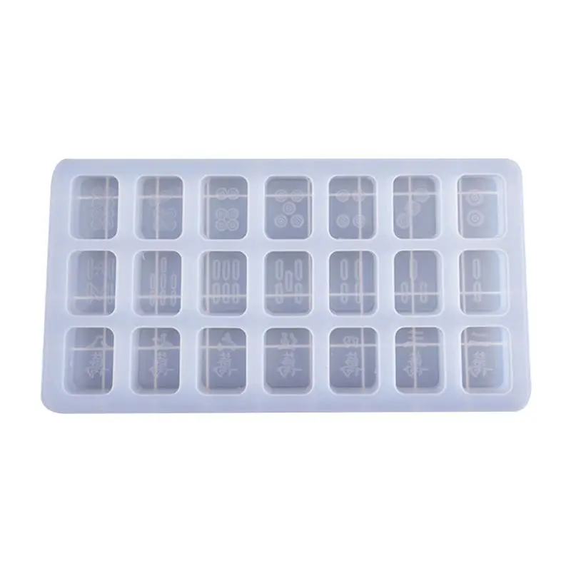 

DIY Crystal Epoxy Mould High Mirror Creative Mahjong Shape Silicone Mold