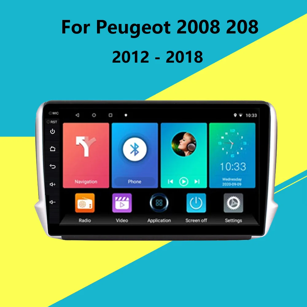 2 Din автомобильное радио для Peugeot 2008 208 мультимедийная система 2012 2018 GPS навигация