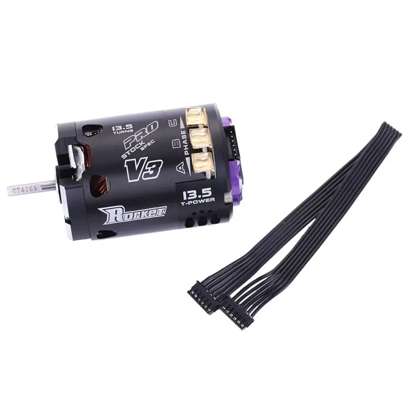 SURPASS HOBBY V3 540 13.5T Sensored SPEC RC Brushless Motor for 1/10 Racing Car Truck Parts Accessories Purple black | Игрушки и хобби