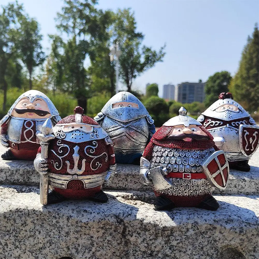 

Garden Gnome Knight Statue Resin Knight Ornaments Craft Table Ornaments Christmas Decorations Gift